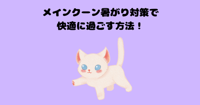 メインクーン暑がり対策で快適に過ごす方法！